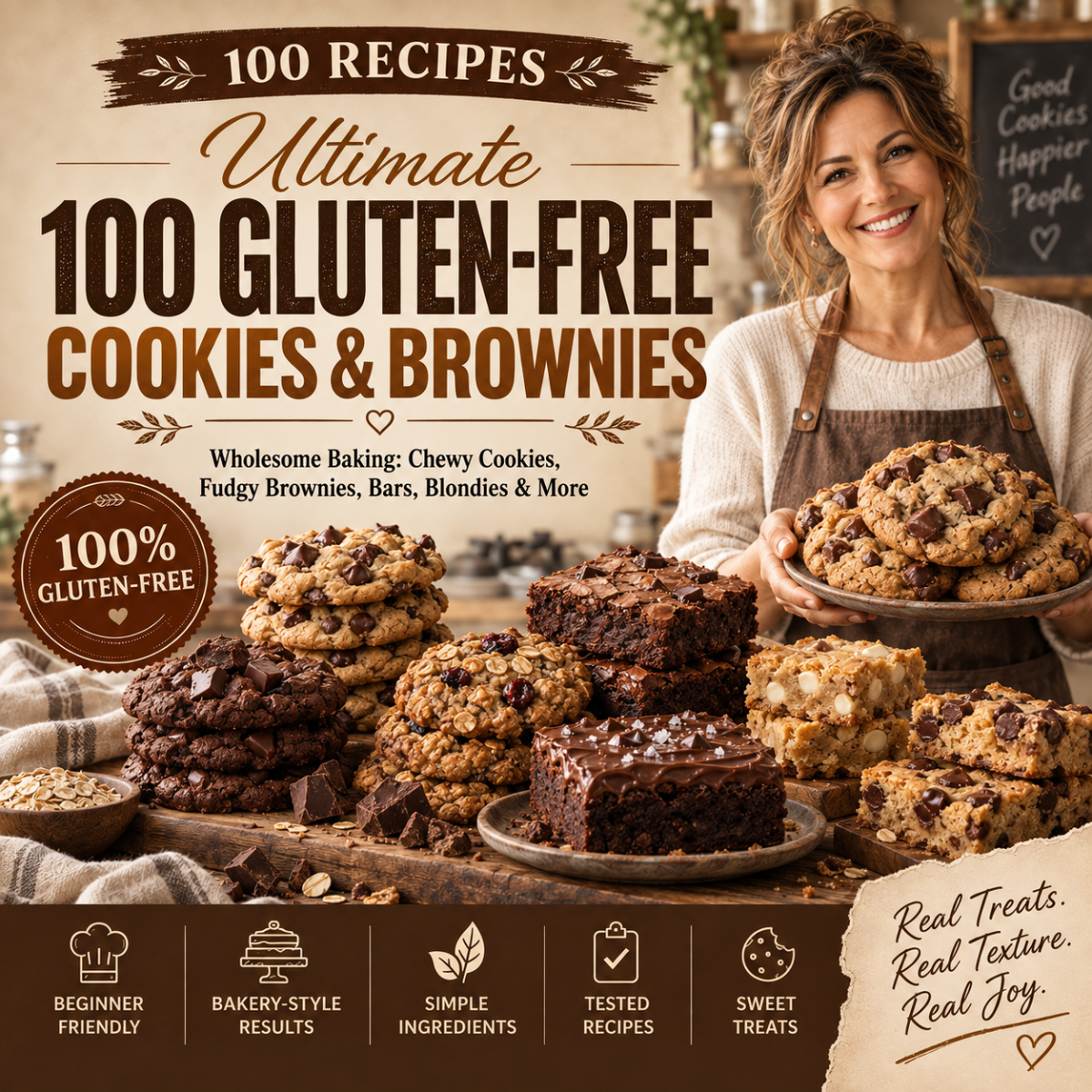 100 Gluten-Free Cookies & Brownies Recipes - Digital Cookbook